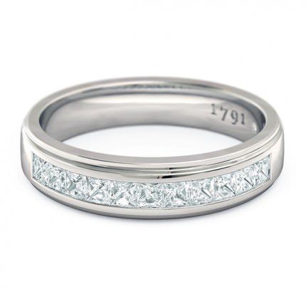 Wedding Bands Platinum 950 1791 Princess Women's
