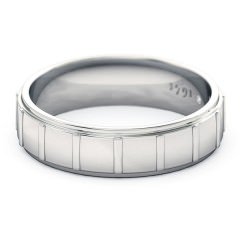 Wedding Bands White Gold 1791 Princess Men's