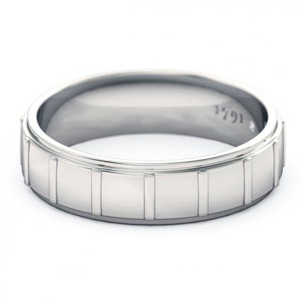 Wedding Bands White Gold 1791 Princess Men's