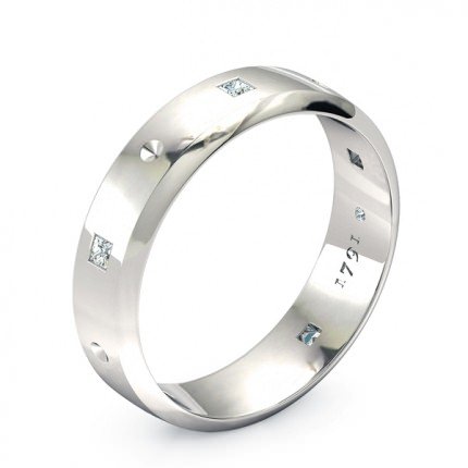 Wedding Band White Gold Elena Men's - Main View