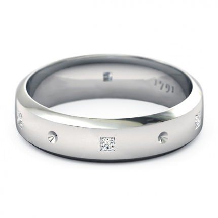 Wedding Bands White Gold Elena Men's