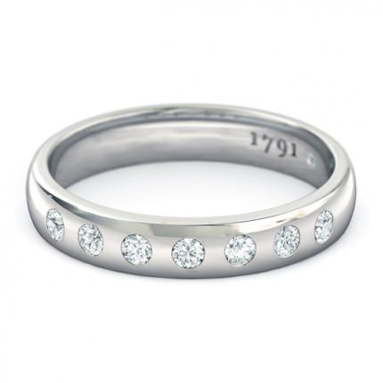 Wedding Bands White Gold Radiosa Women's