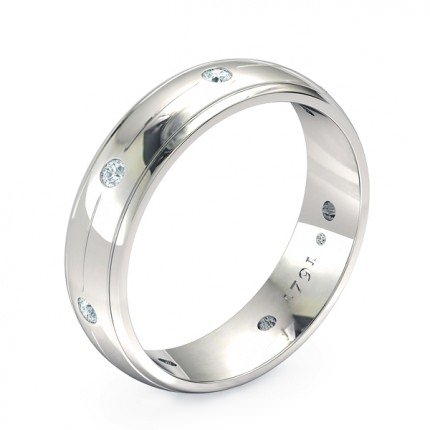 Wedding Band Platinum 950 Radiosa Men's - Main View