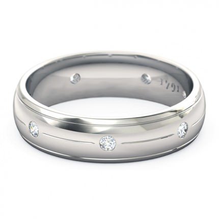 Wedding Bands White Gold Radiosa Men's