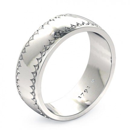 Wedding Band White Gold Sabatina Men's - Main View