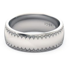 Wedding Bands White Gold Sabatina Men's