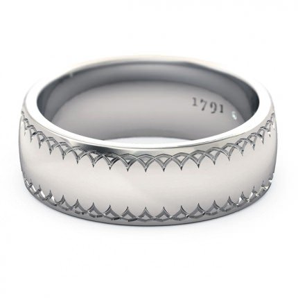 Wedding Bands White Gold Sabatina Men's