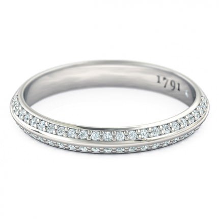 Wedding Bands White Gold 1791 Solitaire Women's