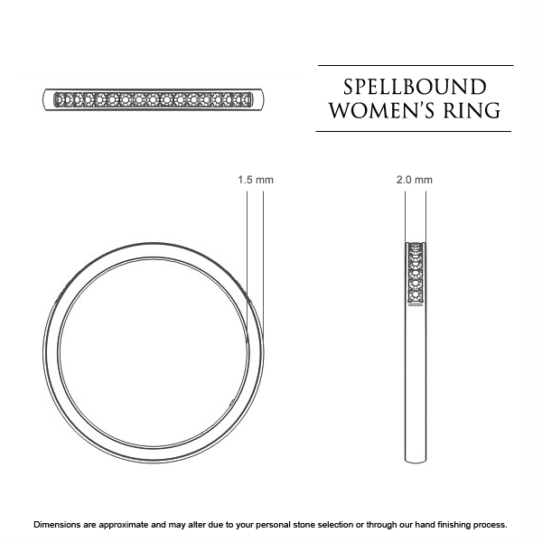Wedding Bands Spellbound Women's - Dimensions