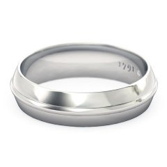 Wedding Bands Platinum 950 1791 Solitaire Men's