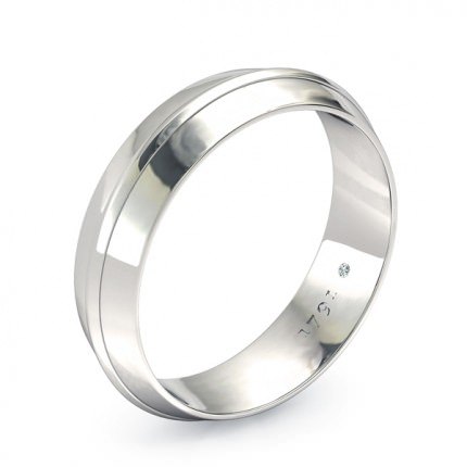 Wedding Band White Gold 1791 Solitaire Men's - Main View