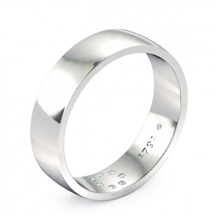 Wedding Band White Gold Spellbound Men's - Main View