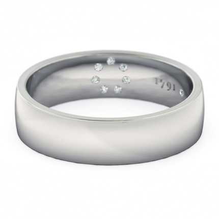 Wedding Bands White Gold Spellbound Men's