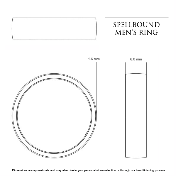 Wedding Bands Imilia Men's - Dimensions