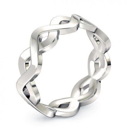 Wedding Band White Gold Felicita Men's - Main View