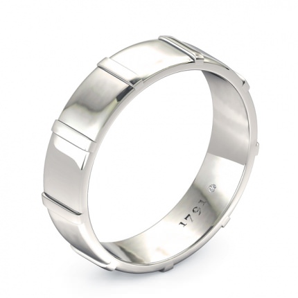 Wedding Band White Gold Speranza Men's - Main View