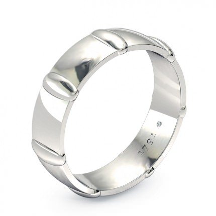 Wedding Band Platinum 950 Scintillare Men's - Main View