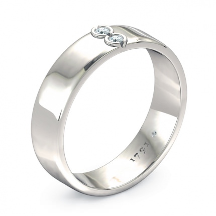 Wedding Band White Gold Fiducia Men's - Main View