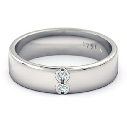 Wedding Bands White Gold Fiducia Men's