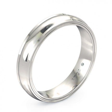 Wedding Band Platinum 950 Sempre Men's - Main View
