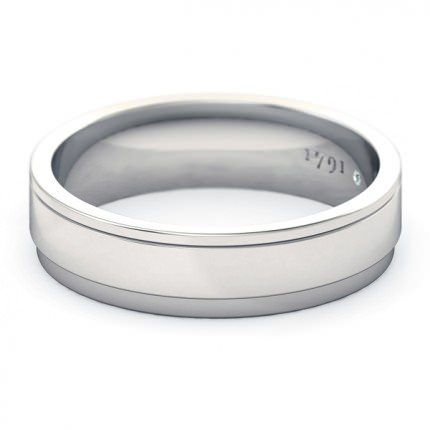 Wedding Bands White Gold Bella Men's